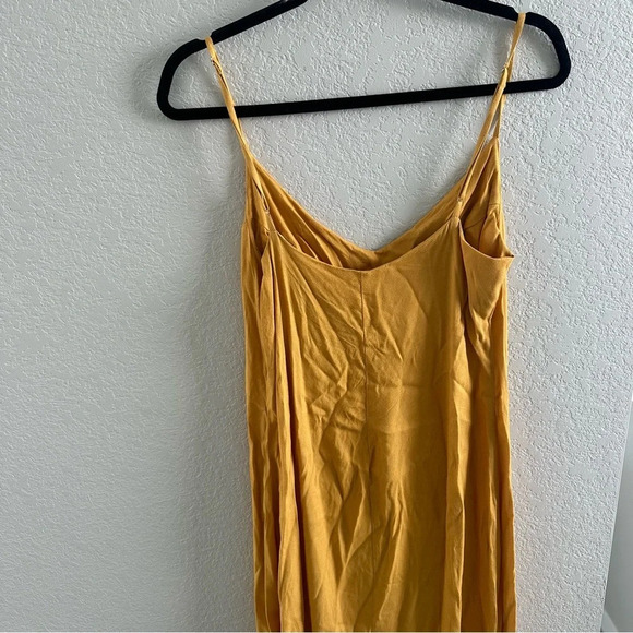 Reformation Harlow maxi slip dress in ochre - Picture 9 of 11